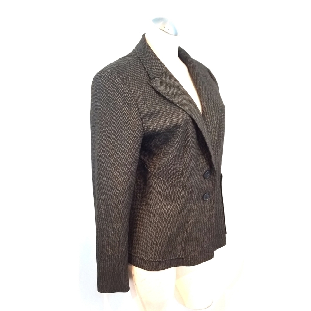 Halogen Size 14P Black Brown Blazer - Picture 2 of 6